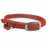 Red Elasticated Softweave Cat Collar by Ancol